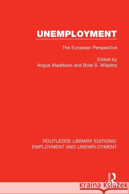 Unemployment: The European Perspective Angus Maddison Bote S. Wilpstra 9780367027360 Routledge