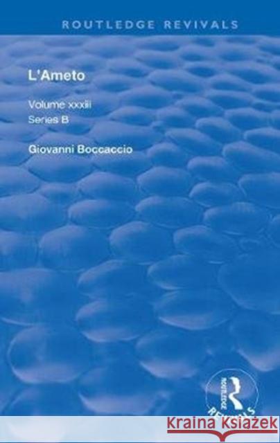 L'Ameto Giovanni Boccaccio 9780367133399 Routledge