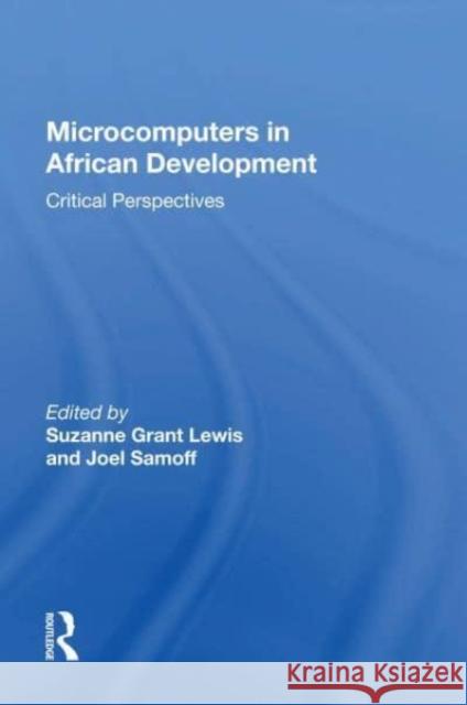 Microcomputers In African Development Suzanne Grant Lewis 9780367171698