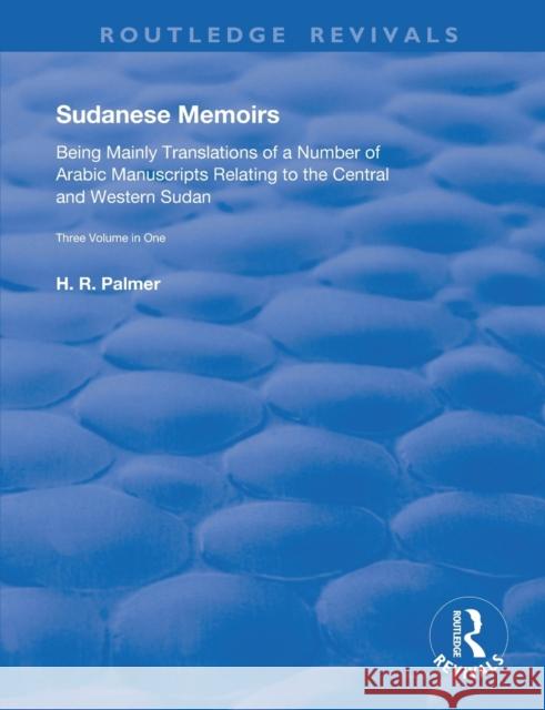 Sudanese Memoirs: Template Subtitle Herbert Palmer 9780367178208 Routledge