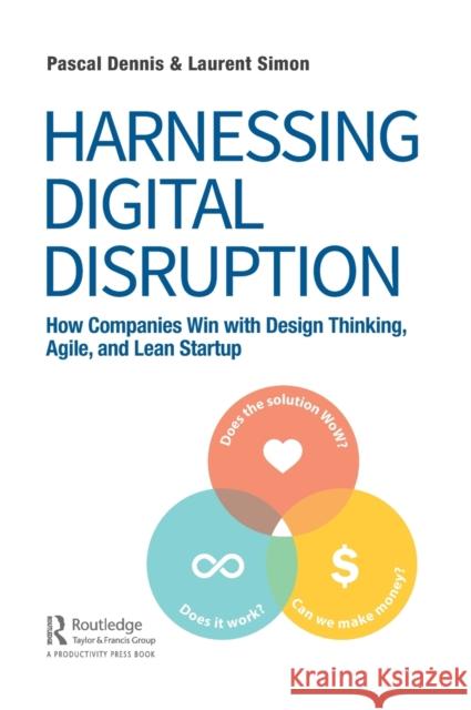 Harnessing Digital Disruption: How Companies Win with Design Thinking, Agile, and Lean Startup Pascal Dennis Laurent Simon 9780367201555 Productivity Press