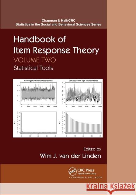 Handbook of Item Response Theory: Volume 2: Statistical Tools Van Der Linden, Wim J. 9780367221041 CRC Press
