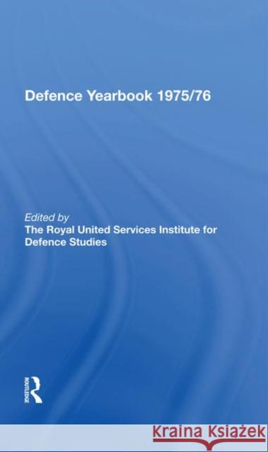 R.U.S.I. and Brassey's Defence Yearbook 1975/76 Rusi, Alpo M. 9780367286446 Routledge