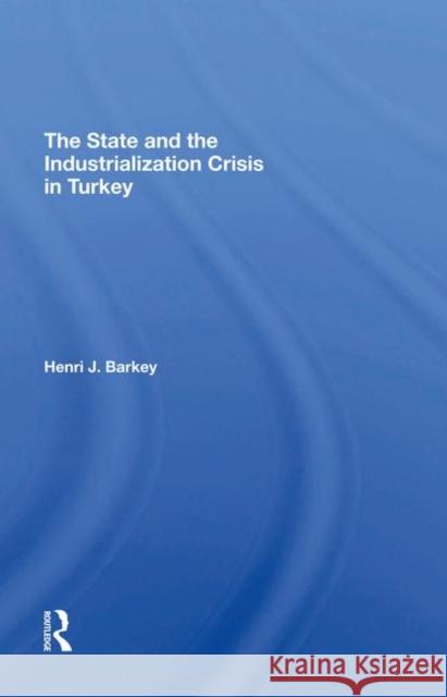 The State and the Industrialization Crisis in Turkey Barkey, Henri J. 9780367296308