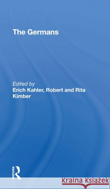 The Germans Erich Kahler 9780367308001 Routledge