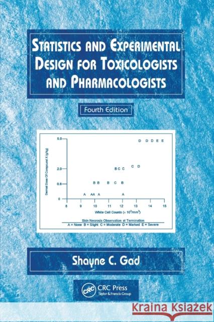 Statistics and Experimental Design for Toxicologists and Pharmacologists Shayne C. Gad 9780367392482 CRC Press