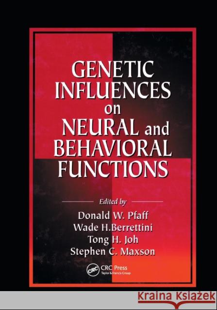 Genetic Influences on Neural and Behavioral Functions  9780367399559 Taylor and Francis