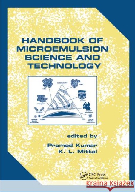 Handbook of Microemulsion Science and Technology Promod Kumar K. L. Mittal 9780367399597