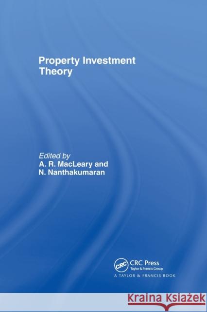 Property Investment Theory A. Macleary N. Nanthakumaran 9780367400552 Taylor & Francis