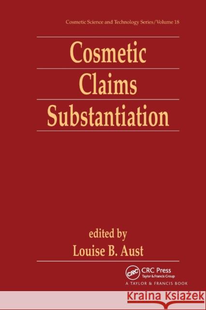 Cosmetic Claims Substantiation Louise Aust 9780367400811 CRC Press