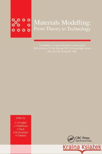 Materials Modelling: From Theory to Technology English 9780367402761