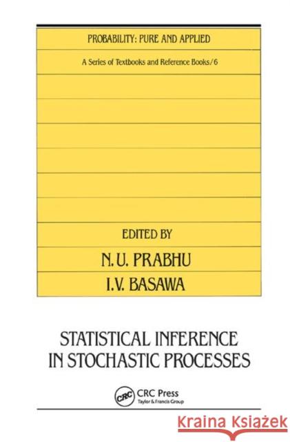 Statistical Inference in Stochastic Processes  9780367403072 Taylor and Francis