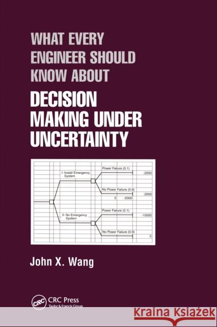 What Every Engineer Should Know about Decision Making Under Uncertainty Wang, John X. 9780367447007 CRC Press