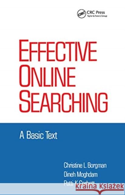 Effective Online Searching: A Basic Text Borgman 9780367451813 CRC Press