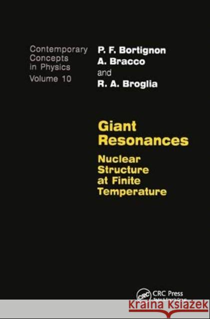 Giant Resonances: Nuclear Structure at Finite Temperature Bortignon 9780367455767