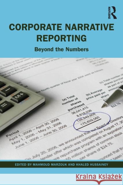 Corporate Narrative Reporting: Beyond the Numbers Marzouk, Mahmoud 9780367558338 Taylor & Francis Ltd