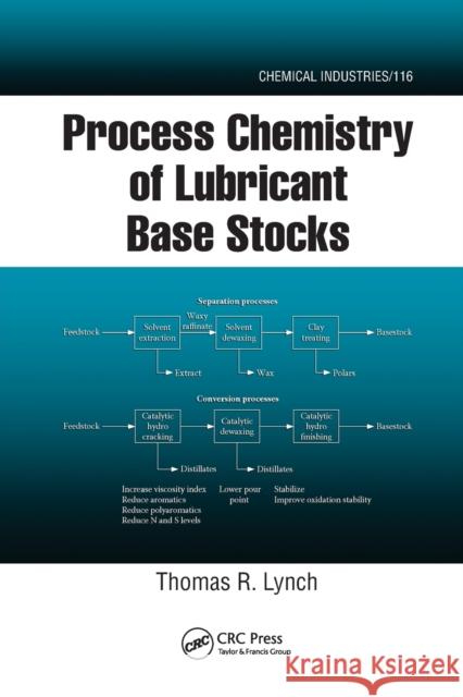 Process Chemistry of Lubricant Base Stocks Thomas R. Lynch 9780367577674