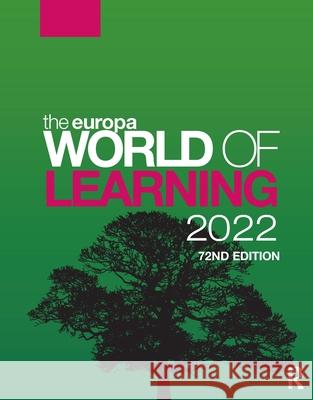 The Europa World of Learning 2022 Europa Publications 9780367698867 Routledge