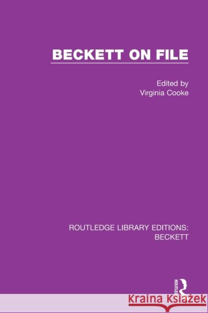 Beckett on File Cooke, Virginia 9780367746704 Taylor & Francis Ltd
