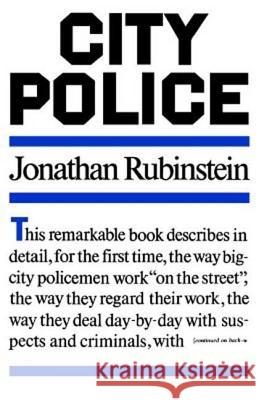 City Police Jonathan Rubinstein 9780374515553