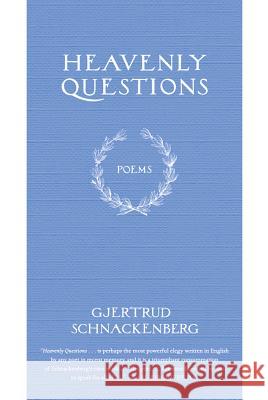 Heavenly Questions Gjertrud Schnackenberg 9780374533045 Farrar Straus Giroux