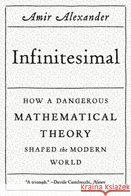 Infinitesimal: How a Dangerous Mathematical Theory Shaped the Modern World Amir Alexander 9780374534998 Scientific American