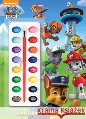 All Paws on Deck! (Paw Patrol): Activity Book with Paintbrush and 16 Watercolors [With Paint Brush and Paint] Golden Books 9780385384469 Golden Books