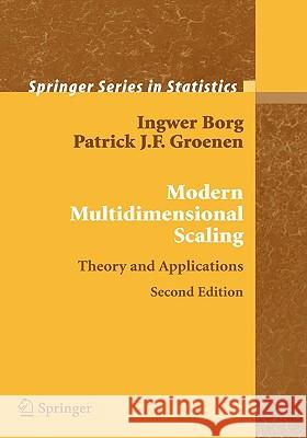 Modern Multidimensional Scaling: Theory and Applications Borg, I. 9780387251509 0