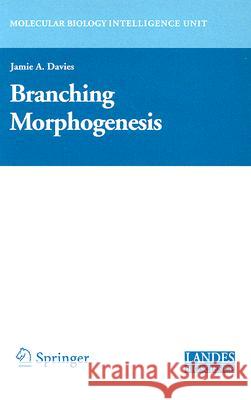 Branching Morphogenesis Jamie Davies 9780387256153 Landes Bioscience