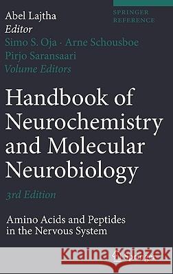 Amino Acids and Peptides in the Nervous System Oja, Simo S. 9780387303420 Springer