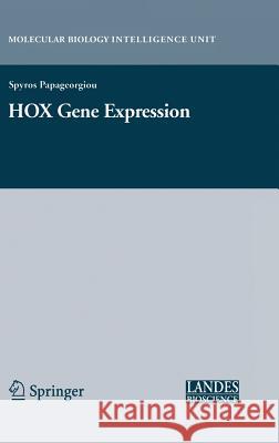 Hox Gene Expression Papageorgiou, Spyros 9780387689890