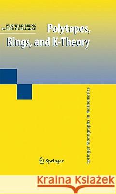 Polytopes, Rings, and K-Theory Winfried Bruns Joseph Gubeladze 9780387763552 Springer
