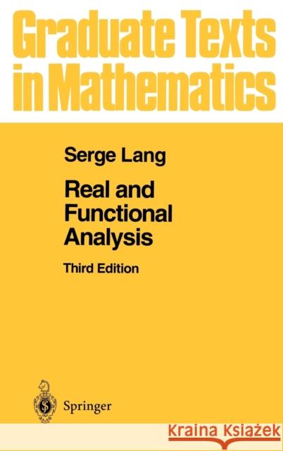 Real and Functional Analysis Serge Lang 9780387940014 Springer-Verlag New York Inc.