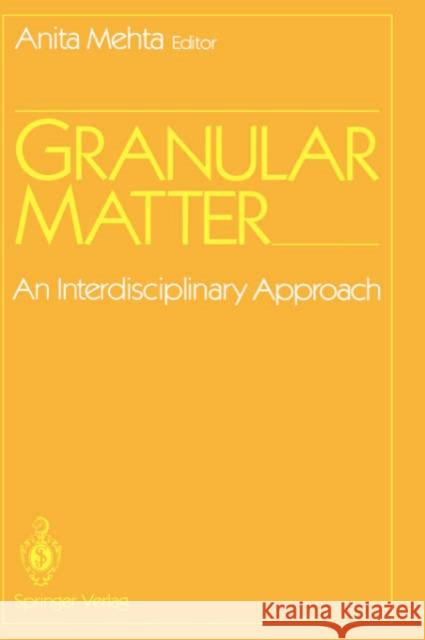 Granular Matter: An Interdisciplinary Approach Mehta, Anita 9780387940656 Springer