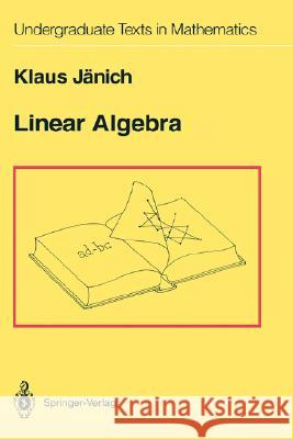 Linear Algebra Klaus Janich Klaus Jdnich 9780387941288 Springer