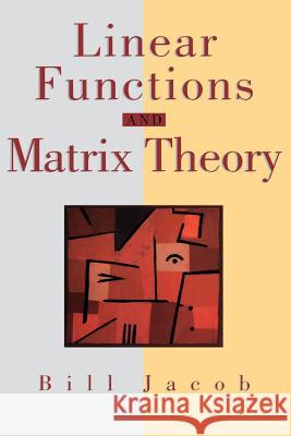 Linear Functions and Matrix Theory Bill Jacob 9780387944517 Springer