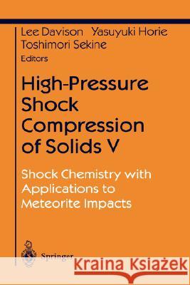 High-Pressure Shock Compression of Solids V: Shock Chemistry with Applications to Meteorite Impacts Davison, Lee 9780387954943 Springer