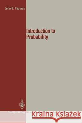 Introduction to Probability John Bowman Thomas 9780387963198