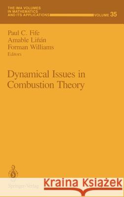 Dynamical Issues in Combustion Theory Paul C. Fife Amable Linan Forman Williams 9780387975832