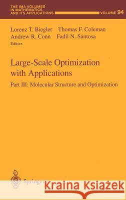 Large-Scale Optimization with Applications: Part III: Molecular Structure and Optimization Biegler, Lorenz T. 9780387982885 Springer