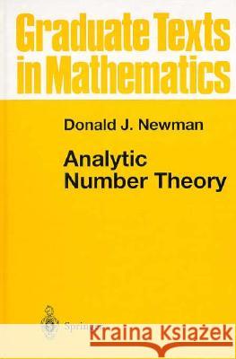 Analytic Number Theory Donald J. Newman 9780387983080 Springer