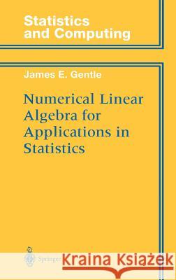 Numerical Linear Algebra for Applications in Statistics James E. Gentle S. Sheather W. Eddy 9780387985428 Springer