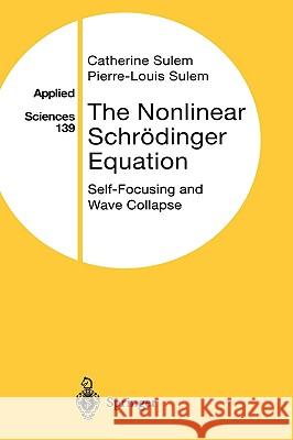 The Nonlinear Schrödinger Equation: Self-Focusing and Wave Collapse Sulem, Catherine 9780387986111 Springer