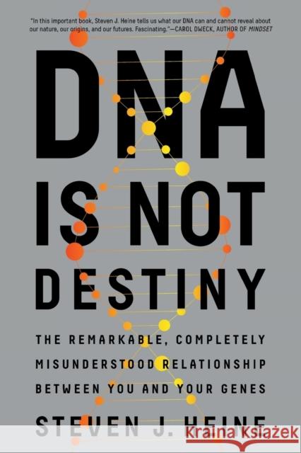 DNA Is Not Destiny: The Remarkable, Completely Misunderstood Relationship Between You and Your Genes Steven J. Heine 9780393355802 W. W. Norton & Company