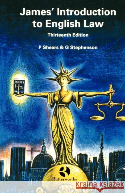James' Introduction to English Law Peter Shears 9780406024459 0