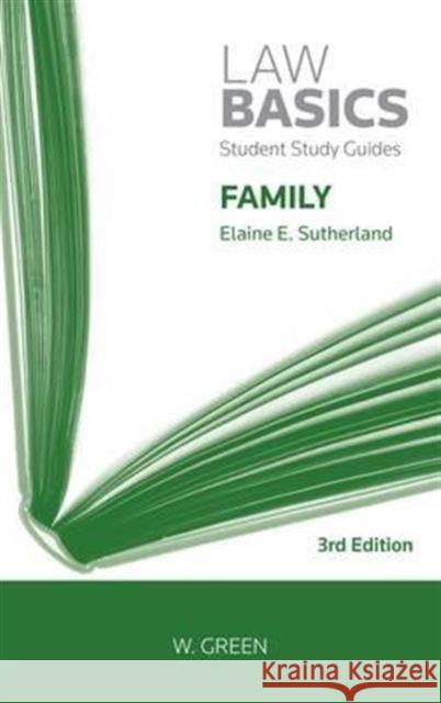 Family LawBasics Sutherland, Elaine E. 9780414018808 