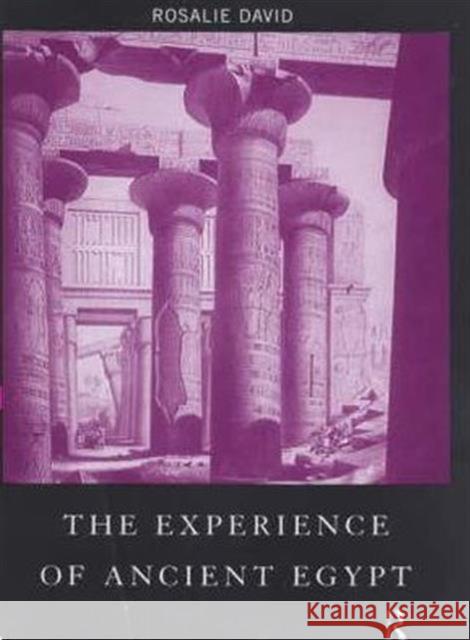 The Experience of Ancient Egypt Rosalie David A. Rosalie David 9780415032636 Routledge