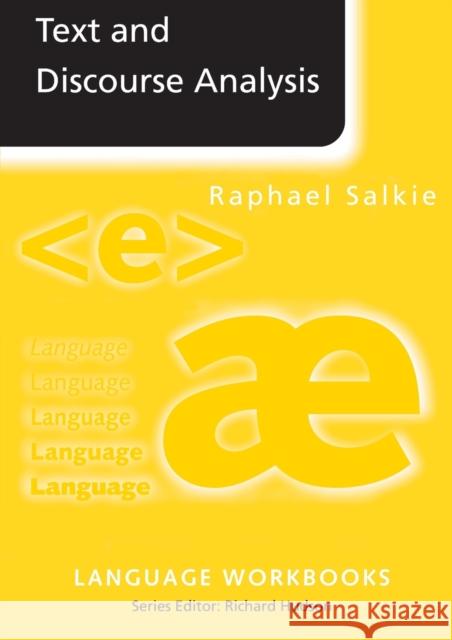 Text and Discourse Analysis Raphael Salkie 9780415092784