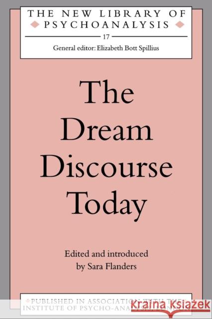 The Dream Discourse Today Sara Flanders 9780415093552 Routledge