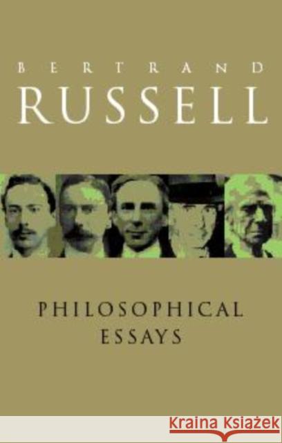 Philosophical Essays Bertrand Russell 9780415105798 Routledge